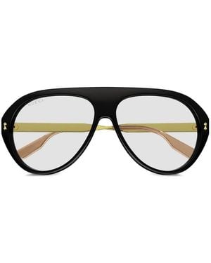 Gucci Detail Geometric Sunglasses - Black