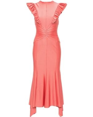 Philosophy Di Lorenzo Serafini Gerüschtes Midikleid - Pink