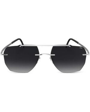 Silhouette Lunettes De Soleil À Monture Géométrique - Black