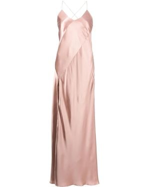 Michelle Mason Open-Back Silk Gown - Pink