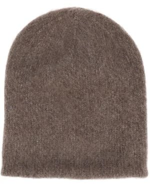 FILTH Cashmere Knit Beanie Hat - Brown