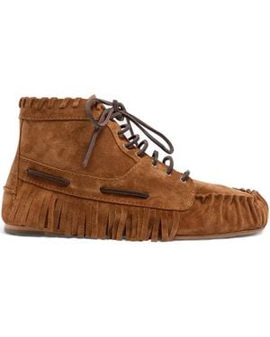 DSquared² Braids & Beads Lace-Up Ankle Boots - Brown
