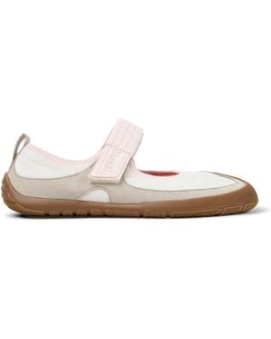 Camper Peu Path Touch-Strap Ballet Flats - White