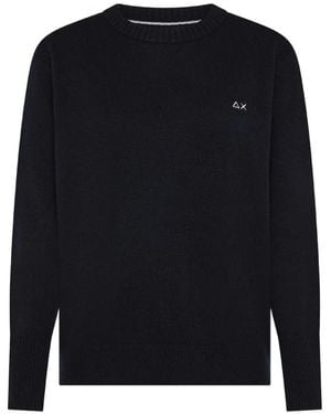 Sun 68 Sweat À Bandes Logos - Bleu