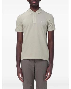 Brooksfield Logo-Embroidered Cotton Polo Shirt - Grey