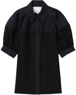 3.1 Phillip Lim Zweifarbiges Hemd - Schwarz