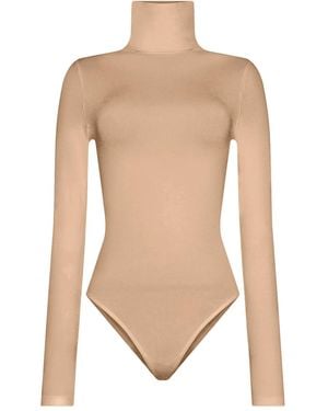 Wolford タートルネック ボディスーツ - ホワイト