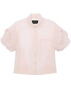 Simone Rocha Camisa de manga farol - Rosa