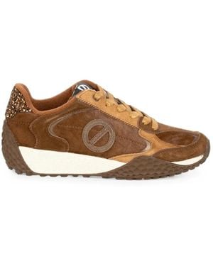 No Name Kate Glitter-Detail Suede Sneakers - Brown