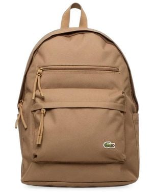 Lacoste Neocroc Logo-Patch Zip-Around Backpack - Natural