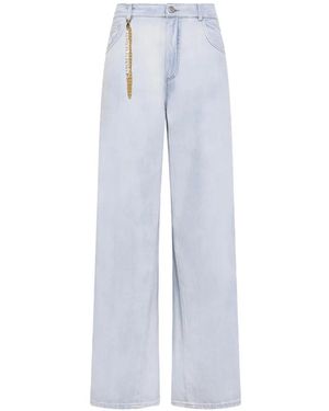 Seventy Chain-Embellished Jeans - White