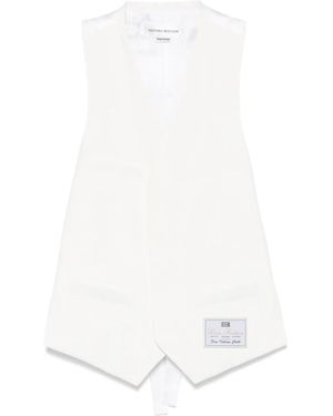 Victoria Beckham Logo-Patch Waistcoat - White