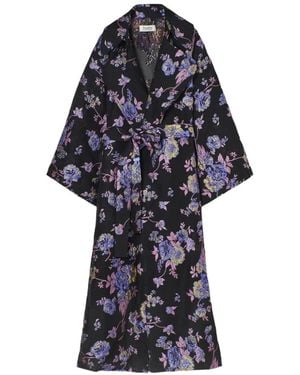 Psophia Oversized-Mantel Mit Print - Blau