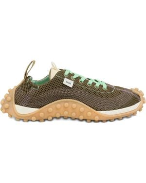 Ami Paris Mesh-Panelled Trainers - Green