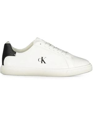 Calvin Klein Logo-Print Sneakers - White