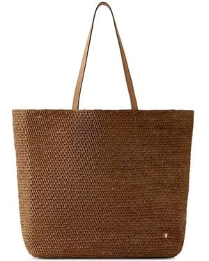 Helen Kaminski Woven Raffia Tote Bag - Brown