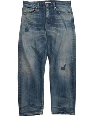 Sophnet Distressed Light-Wash Jeans - Blue