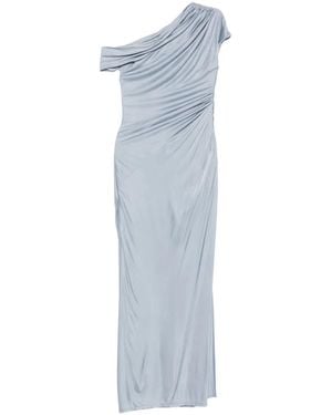Galvan London Ruched Off-Shoulder Dress - Blue