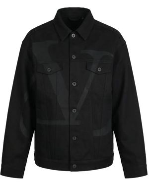 Valentino Garavani Logo-Print Jacket - Black