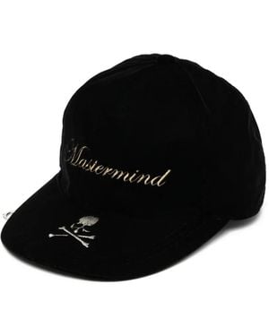 MASTERMIND WORLD Skull-Embroidered Cap - Black