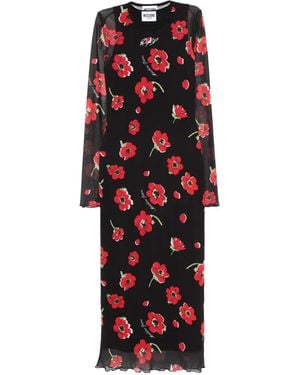 Moschino Floral-Print Midi Dress - Red