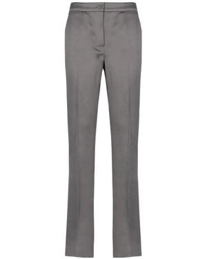 Emme Emmareo Satin-Finish Tailored Trousers - Grey