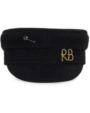 Ruslan Baginskiy Logo-Embroidered Baker Boy Hat - Black