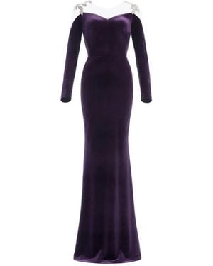 IMROSKA Evening 26 Sequin-Embellished Maxi Dress - Blue