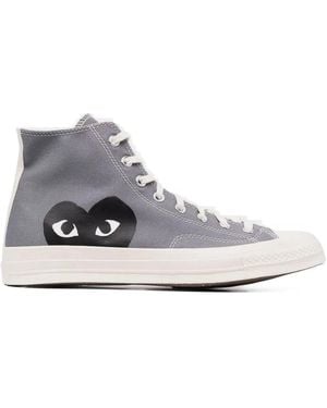 COMME DES GARÇONS PLAY High-Top Trainers - White