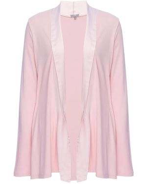 PJ Harlow Dreamwear Amelia Satin-Trimmed Robe - Pink