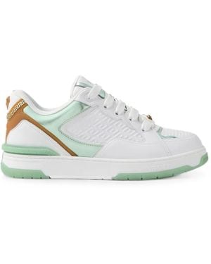 Versace Biggie Basket Leather Trainers - White