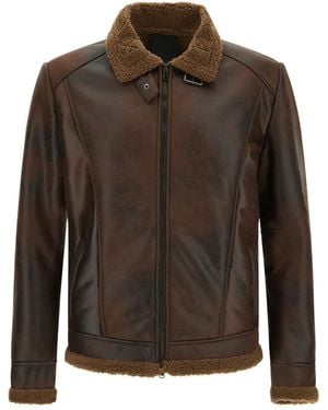 Giocasta Shearling-Lining Jacket - Brown