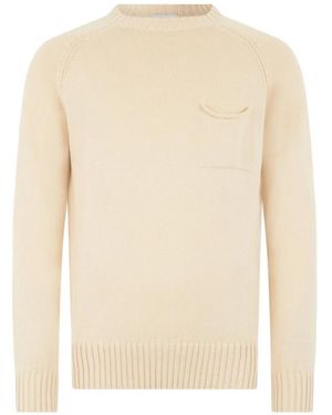 Ballantyne Raglan-Sleeve Jumper - White