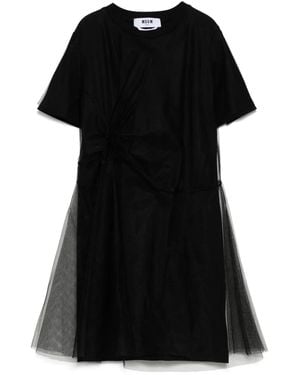 MSGM Mesh Detailing Dress - Black