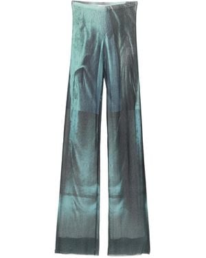Jean Paul Gaultier Abstract-Print Trousers - Blue