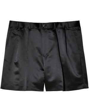 Noir Kei Ninomiya サテン テーラードショーツ - ブラック