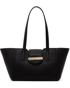 KARL LAGERFELD ロゴプレート ハンドバッグ - ブラック