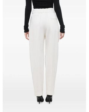 forte_forte Pleated-Front Tailored Pants - White