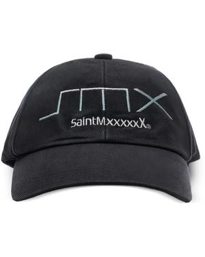SAINT Mxxxxxx Embroidered-Logo Cap - Black