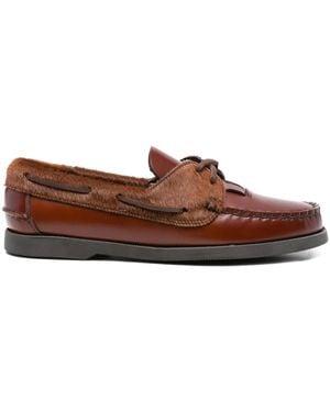 Hereu Leather boat shoes - Marrón