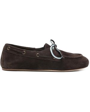 3Juin Suede Boat Shoes - White