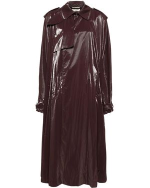 Saint Laurent Flared Trench Coat - Purple
