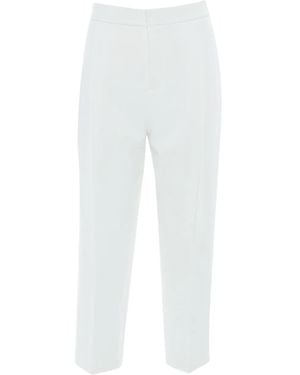 Elisabetta Franchi Pleated Tailored Trousers - White