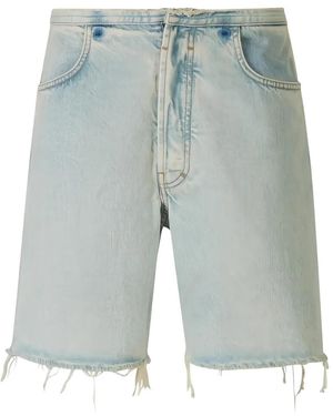 Givenchy Short En Jean À Découpes - Bleu