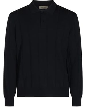 Canali Ribbed-Knit Long-Sleeve Jumper - Black