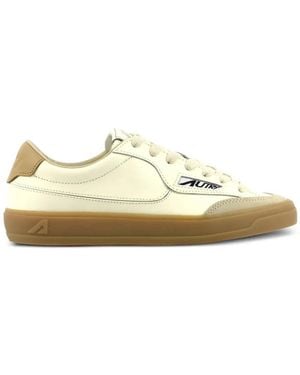 Autry Zapatillas Bajas Windscape De Piel Con Parche Del Logo - Neutro