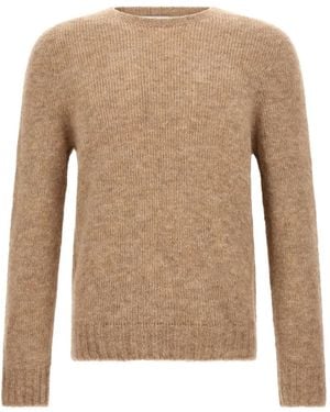 Oliver Lattughi Pull À Col Rond Et Effet Brossé - Natural