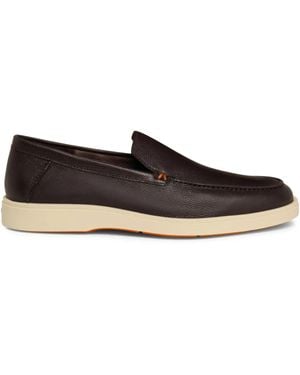 Santoni Leather Loafers - Brown