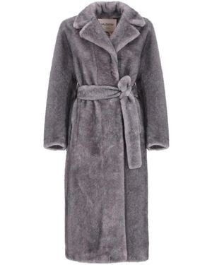 VALENTINI 1972 Abrigo con cinturón - Gris