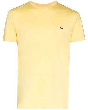 Lacoste Logo-Patch Cotton T-Shirt - Yellow